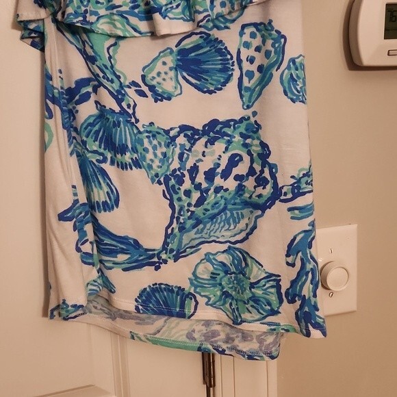 Lilly Pulitzer Matteo Top Neveah Barefoot Princess Seashell One Shoulder Size XS - Picture 3 of 6